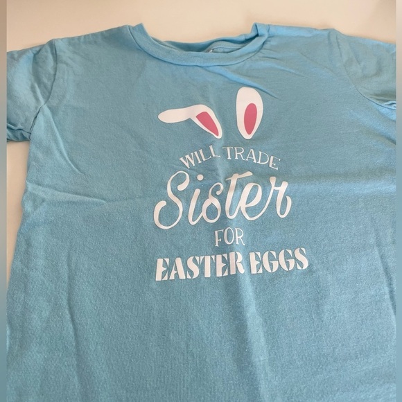 Creations of Grace 100% Cotton Blue Easter Graphic T-Shirt Toddler 4T - Picture 10 of 11